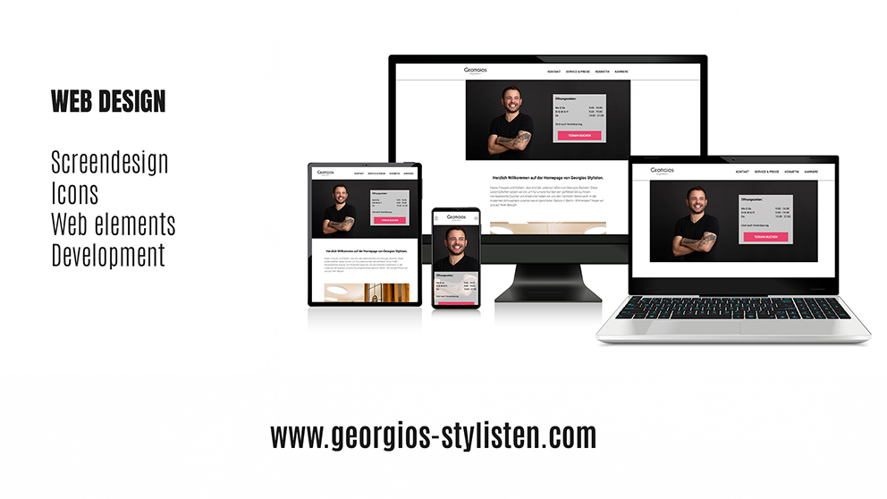 Screenshot der Website georgios-stylisten.com