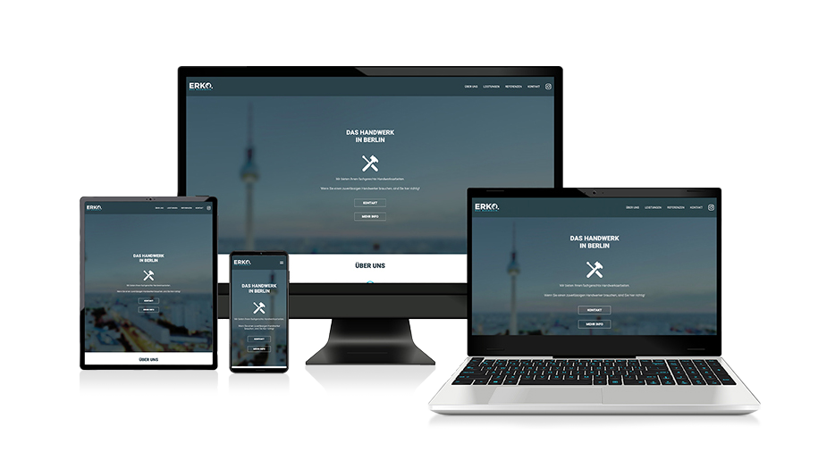 Mockup der Website erko-berlin.de